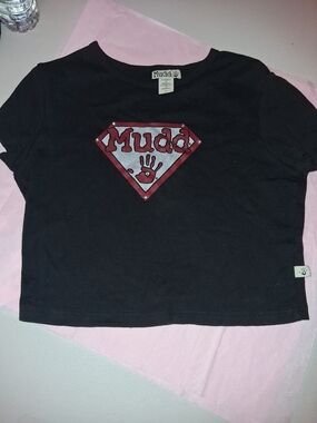 Mudd Black Tee with Red Logo